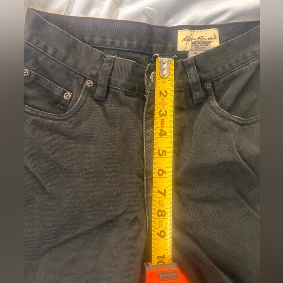Eddie Bauer charcoal gray Relaxed Fit Capri Cropped Jeans Women’s Size 4 - Picture 8 of 12